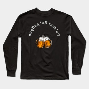 Where's the Bar? - nuqDaq 'oH tach'e'? Revised (MD23KL003b) Long Sleeve T-Shirt